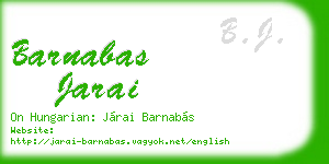 barnabas jarai business card
